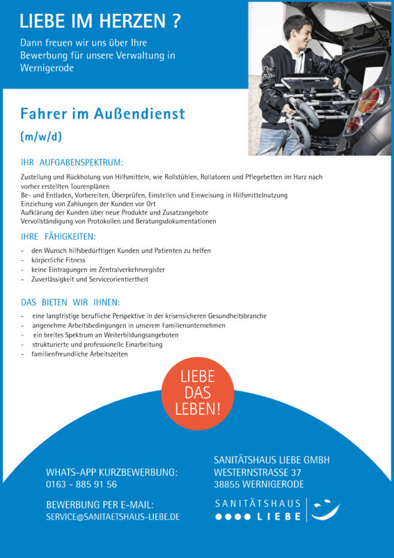 Wir suchen einen Fahrer im Außendienst